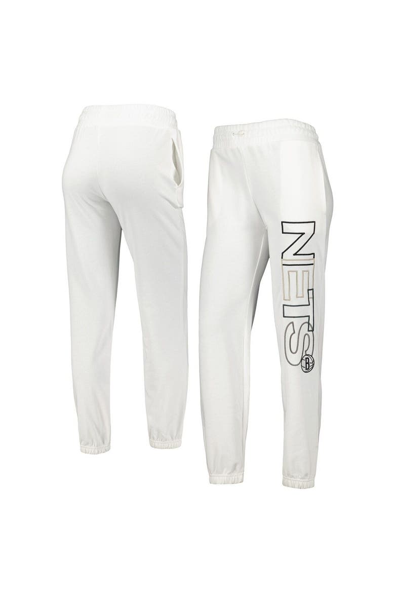 Women's Concepts Sport White Brooklyn Nets Sunray Pants, Main, color, White