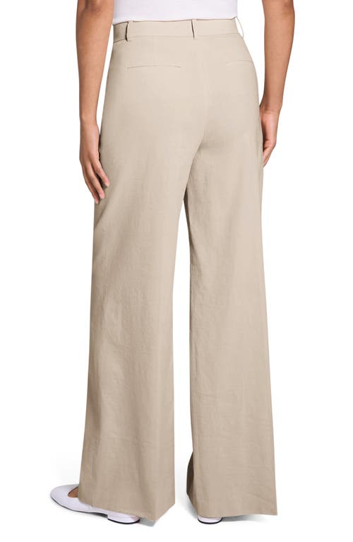 Theory High Waist Wide Leg Trousers In Straw