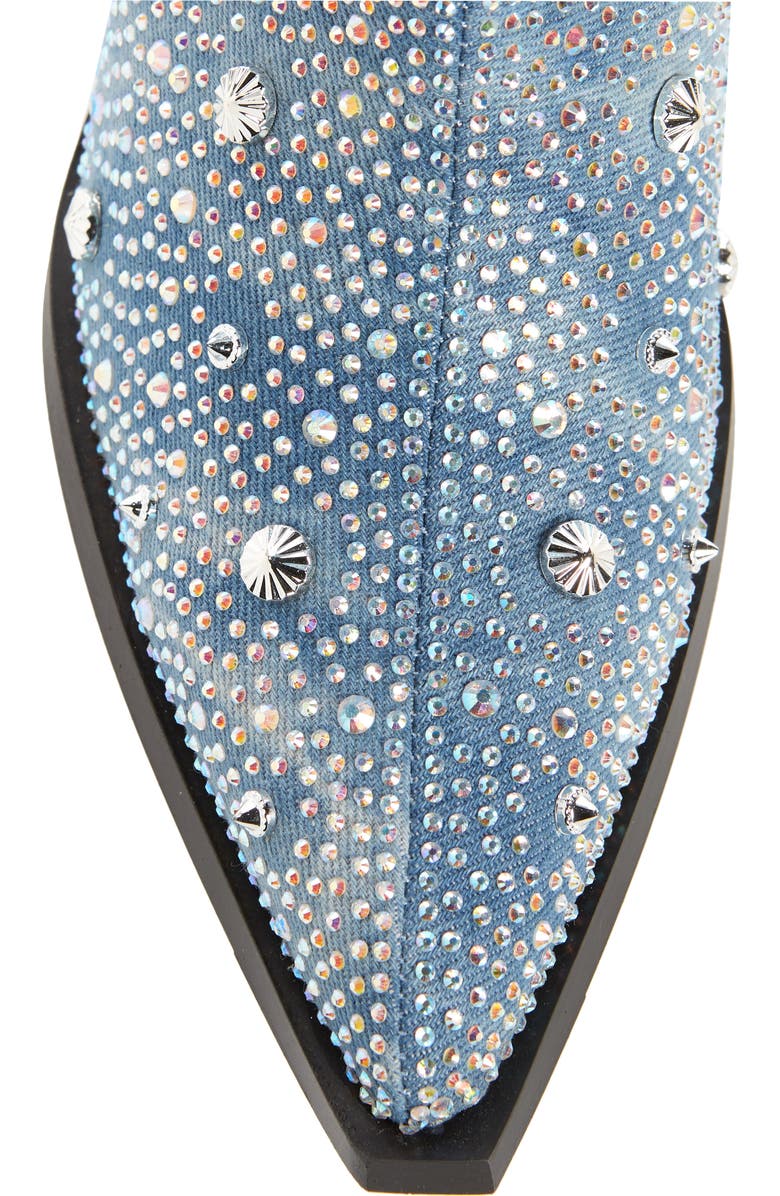 AZALEA WANG Mullins Crystal Embellished Western Boot, Alternate, color,