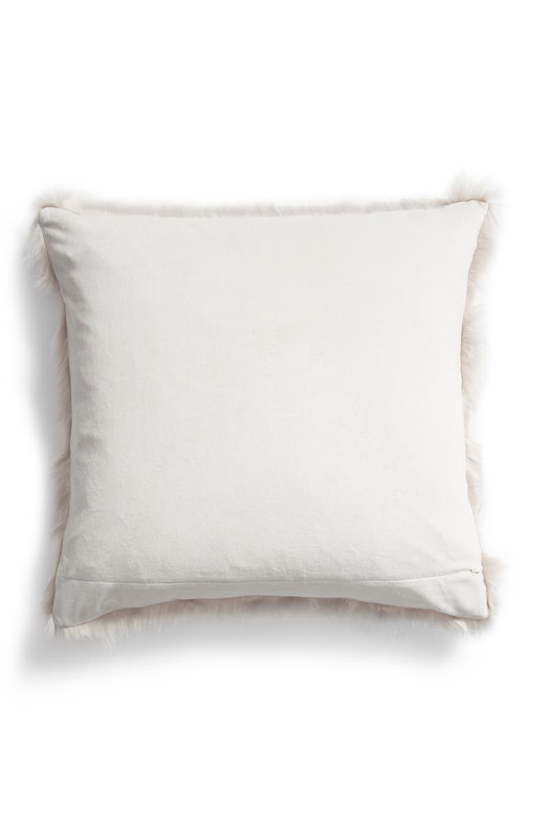 Rachel Parcell Stripe Faux Fur Accent Pillow, Alternate, color, 