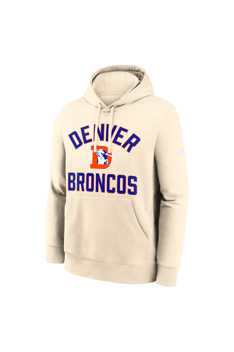 Men's Nike Natural Denver Broncos Club Hoodie, Alternate, color, Natural
