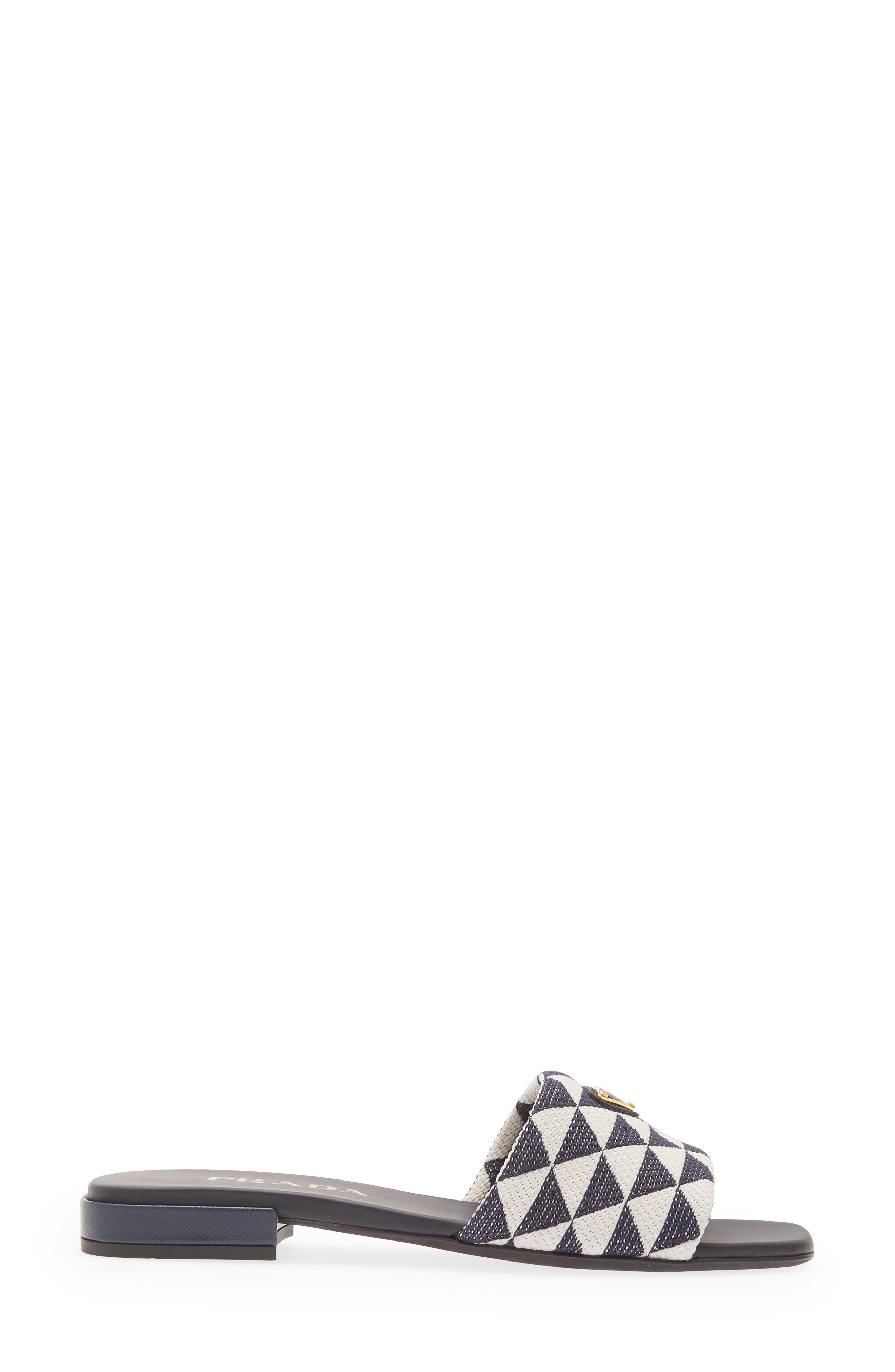 Prada Logo Slide Sandal, Alternate, color, 