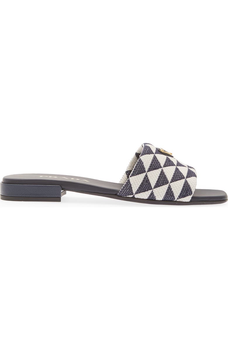 Prada Logo Slide Sandal, Alternate, color,