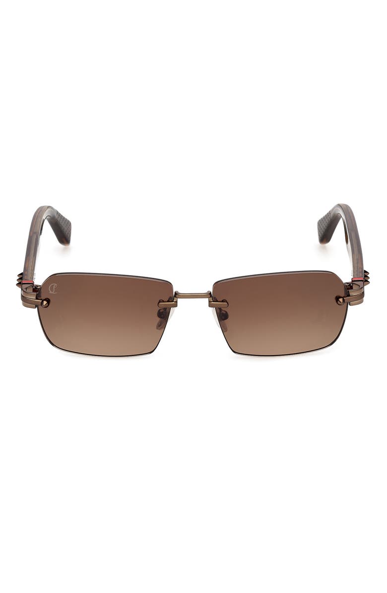 Christian Louboutin 56mm Rectangular Sunglasses, Main, color, 