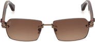 Christian Louboutin 56mm Rectangular Sunglasses