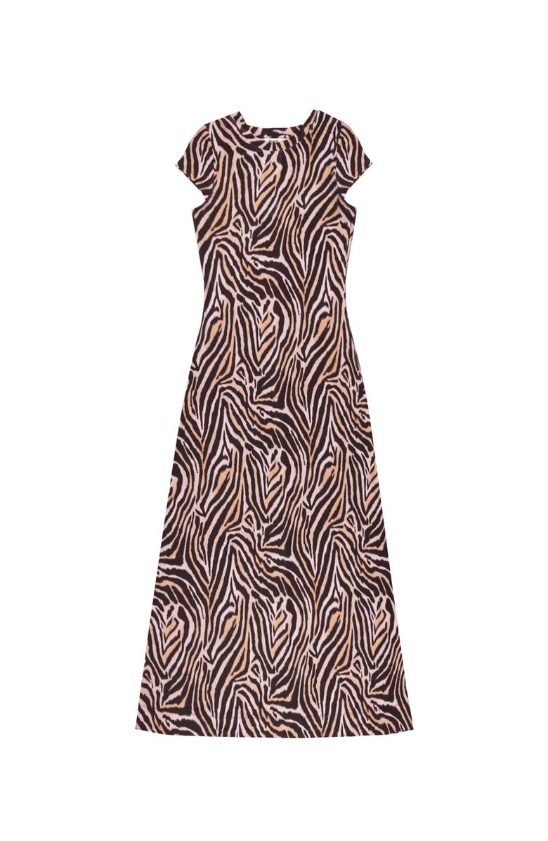 Ro&Zo Zebra Print Jersey Maxi Dress, Alternate, color, Neutral