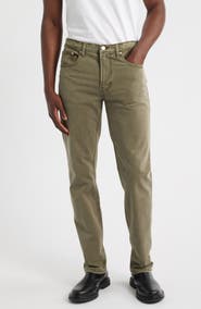 FRAME Modern Straight Leg Five-Pocket Twill Pants