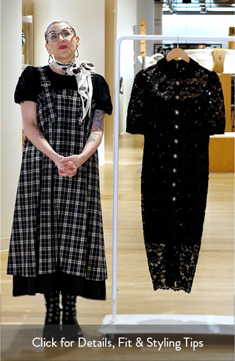 Metallic Lace Midi Shirtdress, sales video thumbnail