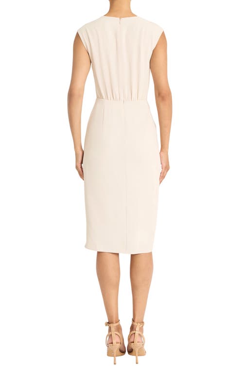 Maggy London Sleeveless Draped Midi Dress