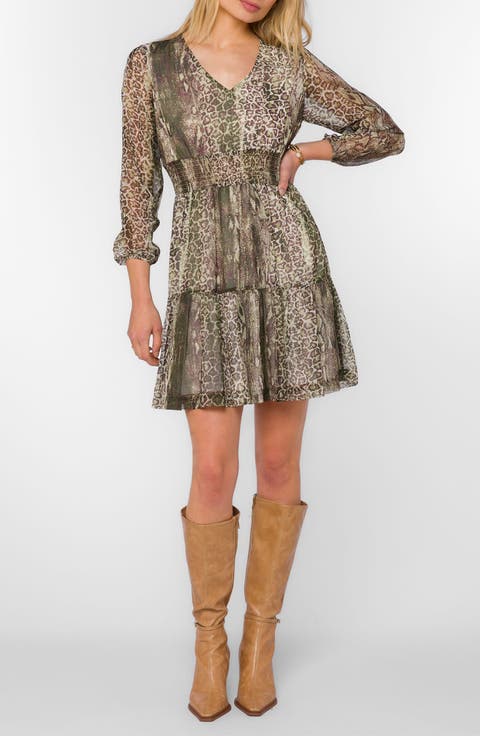 Lourdes V-Neck Tiered Minidress