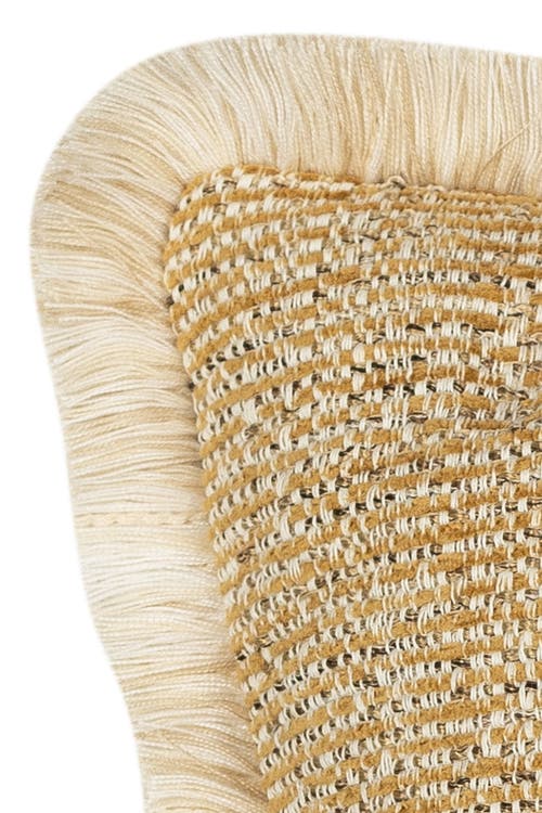 Elaine Smith Golden Hour Textured Fringed Indoor & Outdoor Woven Accent Pillow