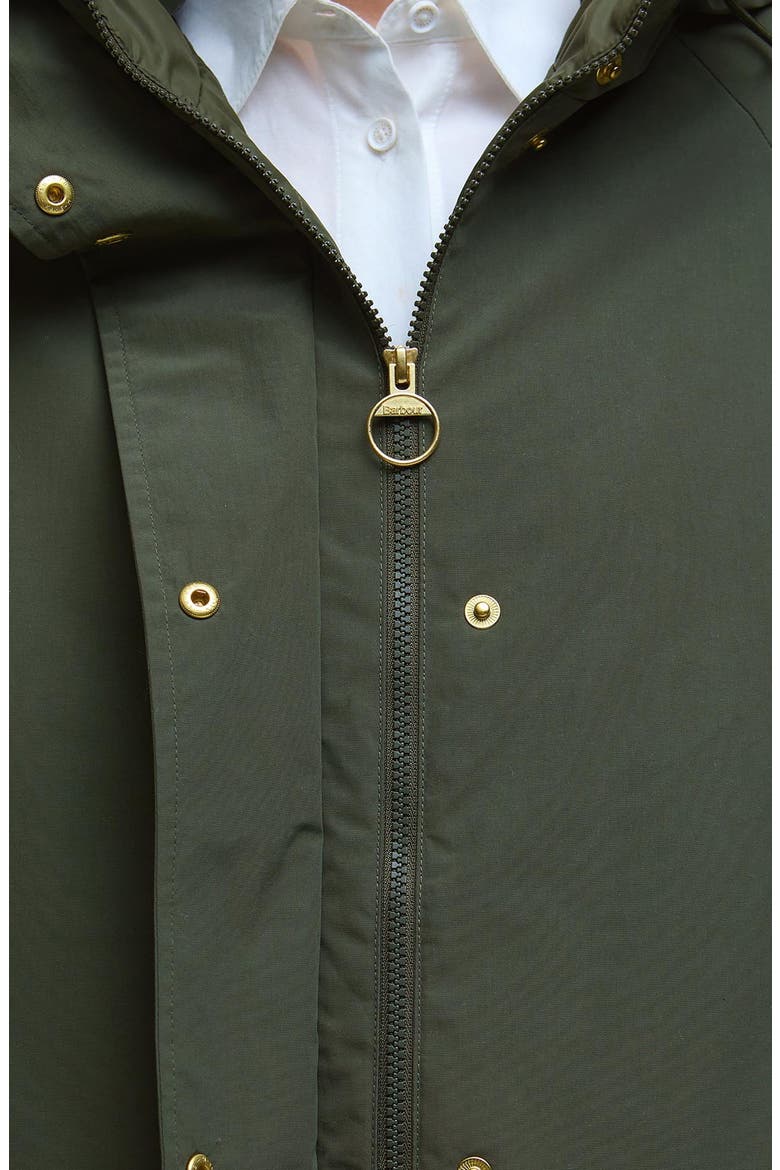 Catalina Hooded Water Resistant Coat, Alternate, color, OLIVE