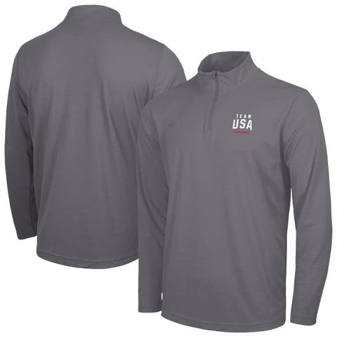 Men's Nike Gray Team USA Milano Cortina 2026 Winter Olympics Intensity Dri-FIT Quarter-Zip Pullover