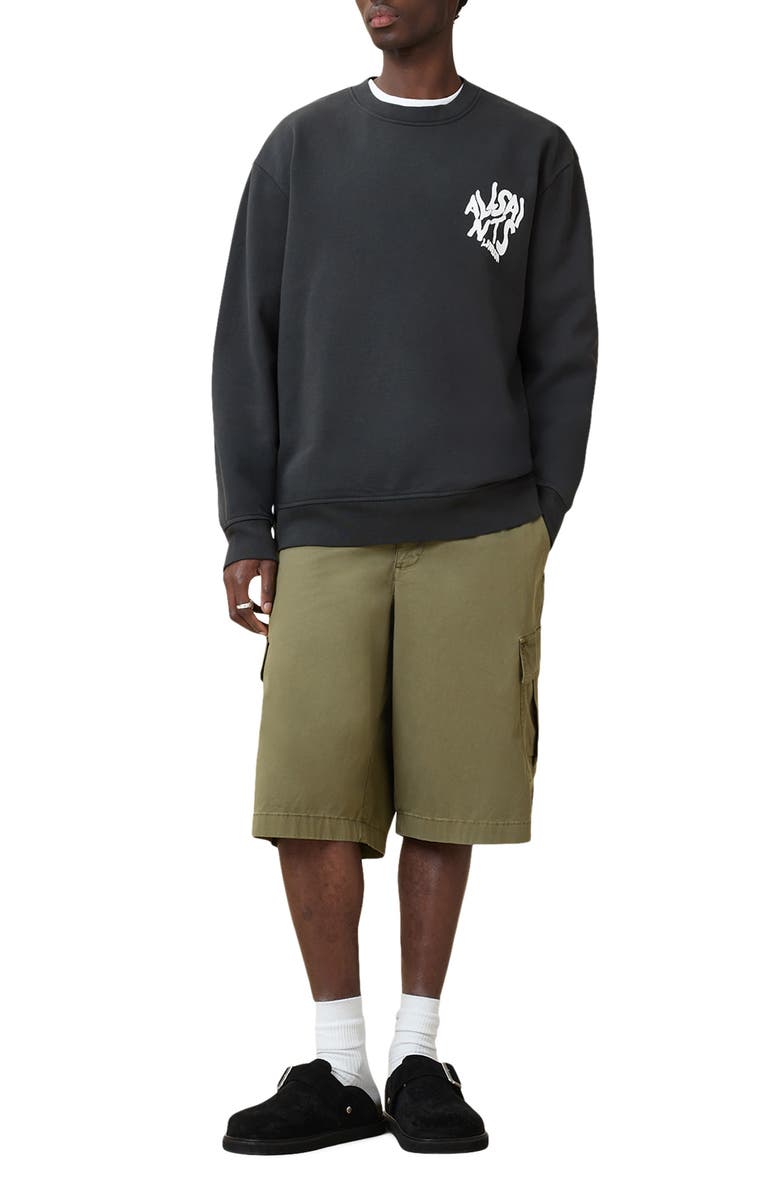 AllSaints Orlando Logo Graphic Sweatshirt, Alternate, color, 