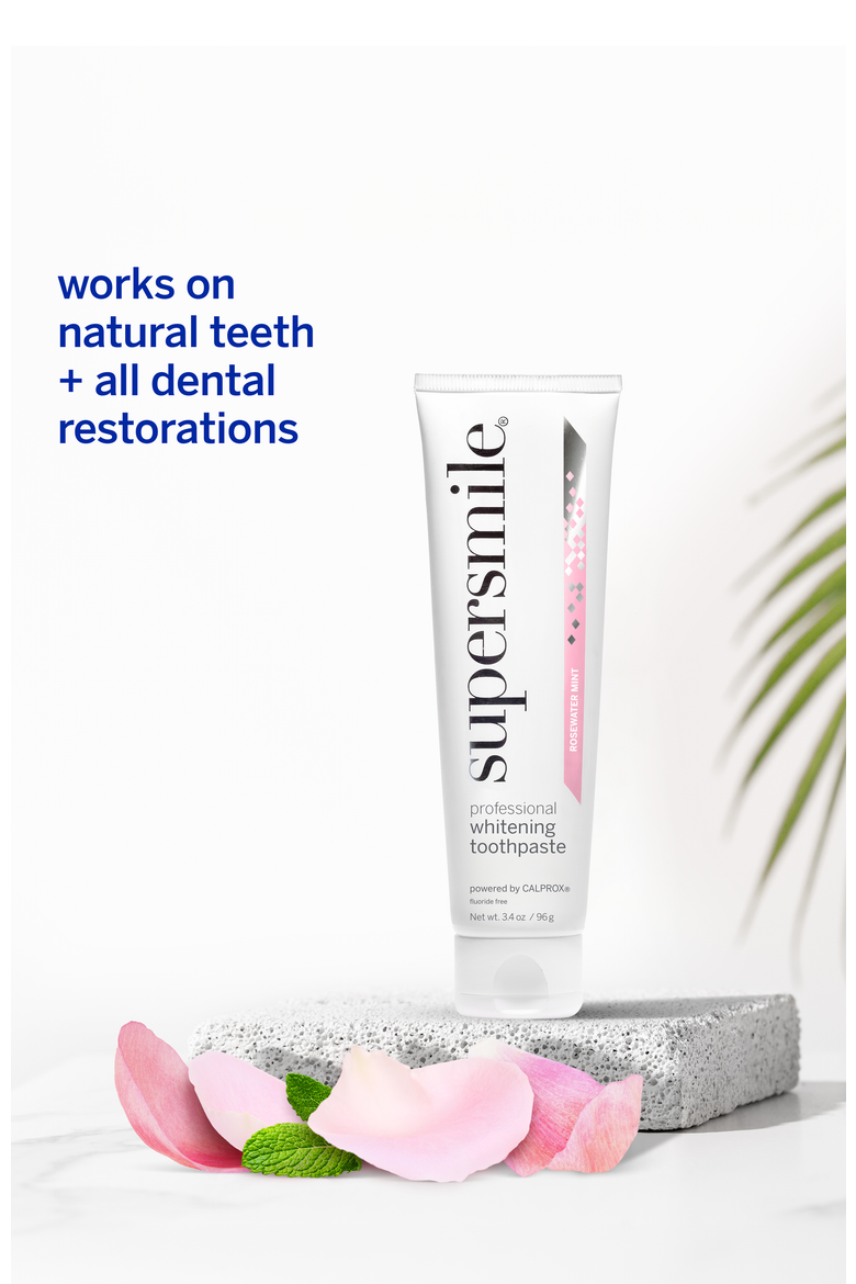 Fluoride Free Professional Whitening Toothpaste - Rosewater Mint, Alternate, color, White