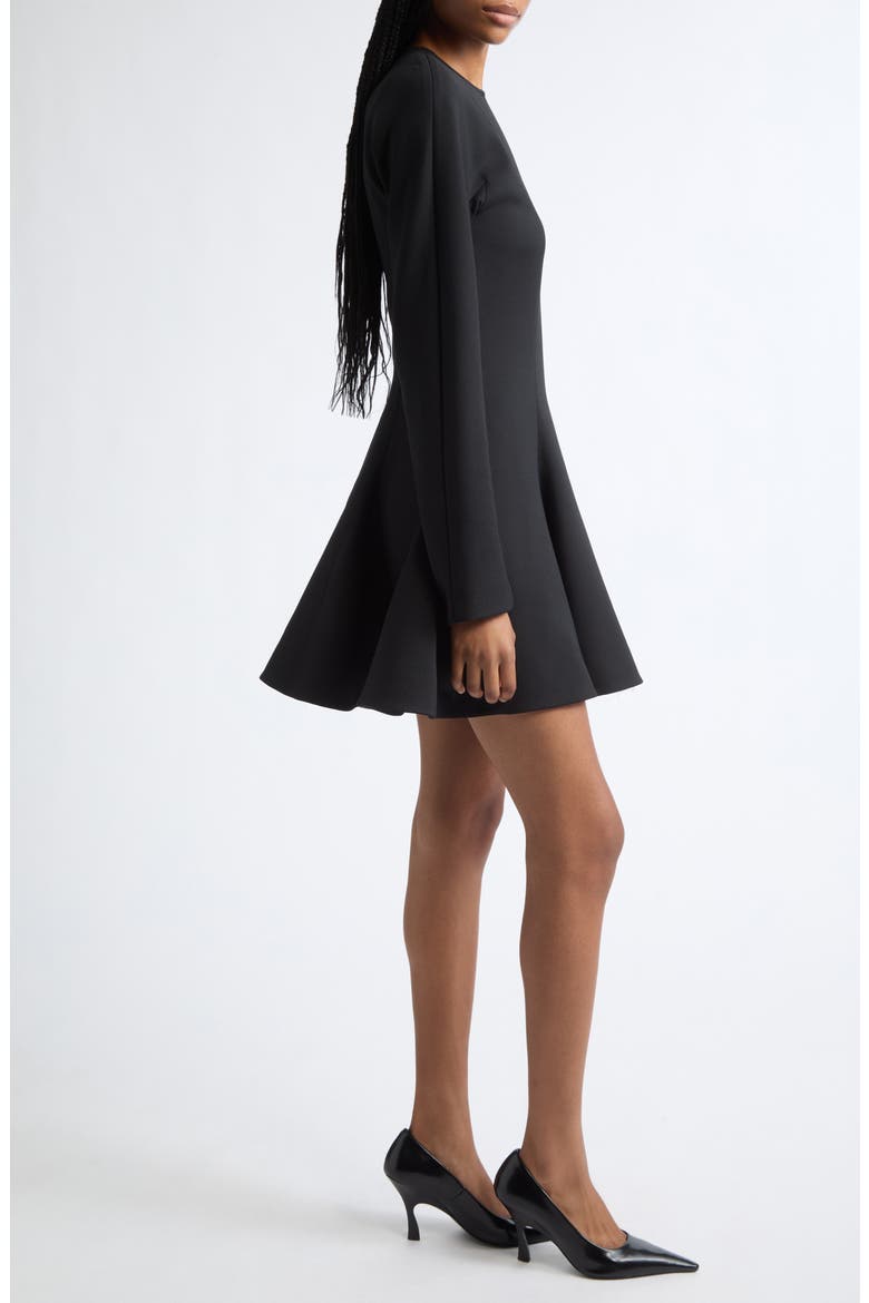Long Sleeve Stretch Minidress, Alternate, color, BLACK