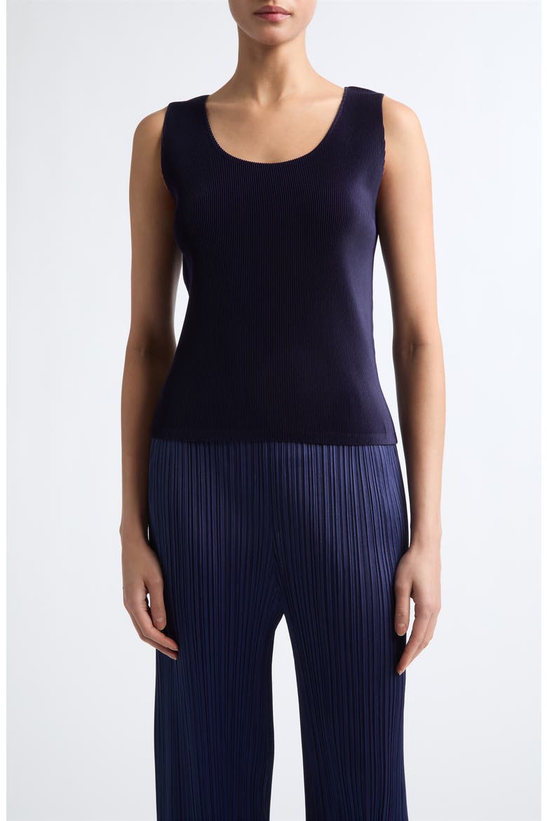 Mist September Pleated Tank, Main, color, NAVY