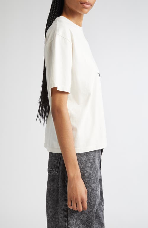 Golden Goose Oversized T-shirt With Black Rose Graphic And Metallic Stars In White