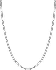 FZN 14K Gold Paper Clip Chain Necklace