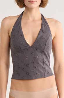 Free People Full Bloom Crop Halter Top