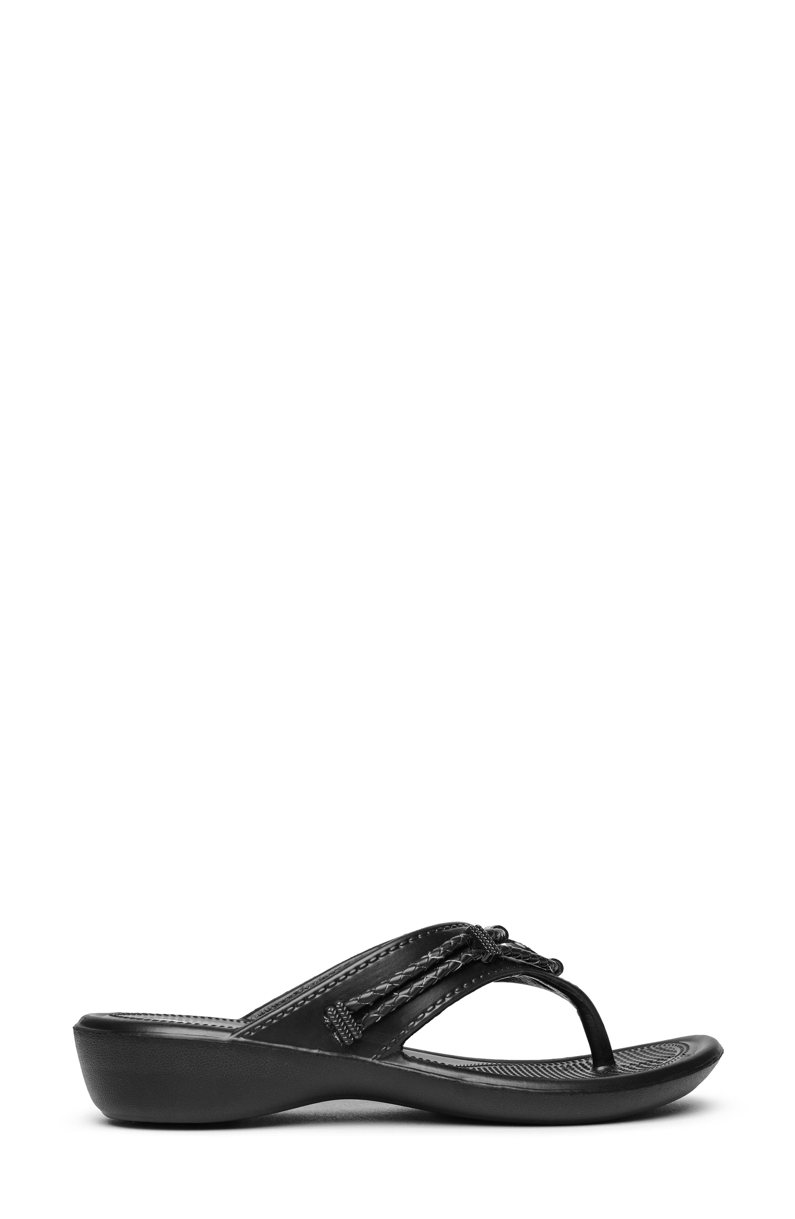 Minnetonka Silverthorne Prism Waterproof Flip Flop, Alternate, color, Black