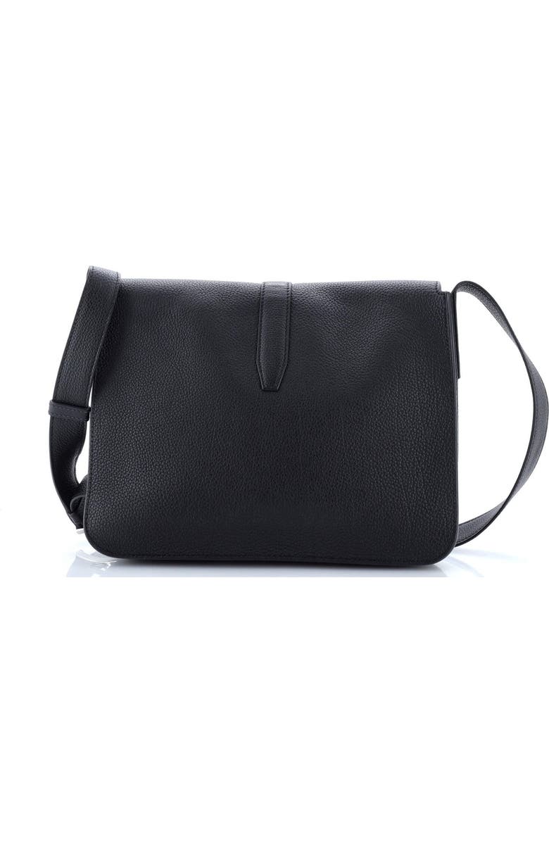 Pre-Owned Hermes Steve Light Junior Messenger Bag Togo, Alternate, color, Bleu Indigo