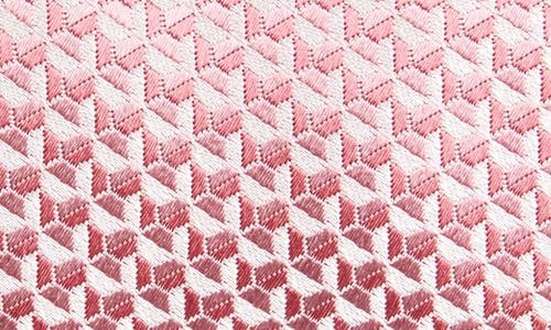 Canali Geometric Silk Tie In Pink