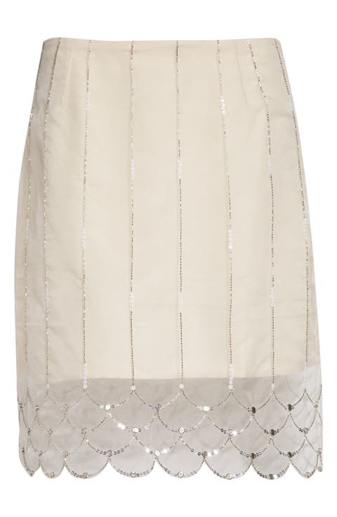 Triumph Beaded Silk Organza Skirt