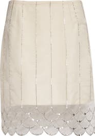 Wales Bonner Triumph Beaded Silk Organza Skirt
