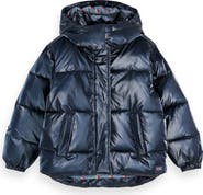 Scotch & Soda Kids' Water Repellent Metallic Puffer Jacket