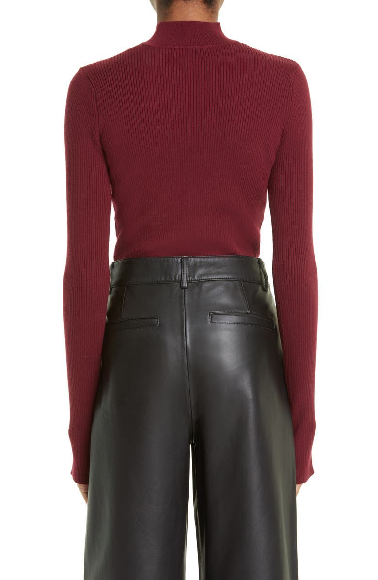 MONSE Cutout Ribbed Merino Wool Blend Sweater, Alternate, color, 