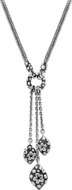 SAMUEL B. Sterling Silver Flower Drop Y-Necklace