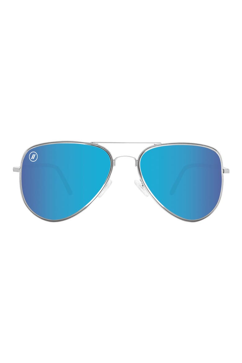 58mm A Series Polarized Aviator Sunglasses, Main, color, BLUE ANGEL