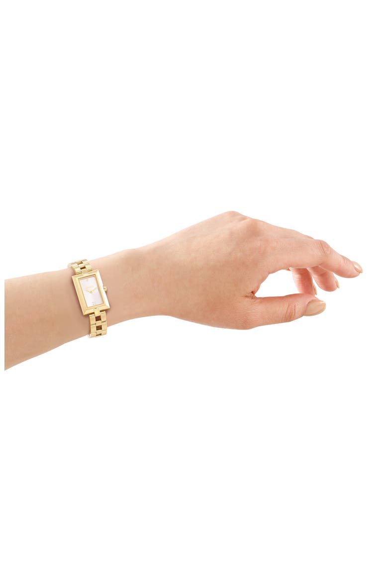 Soho Rectangular Bracelet Watch, Alternate, color, SILVER/ GOLD
