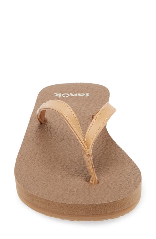 Sanuk Yoga Spree 4 Flip Flop In Tan