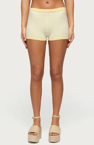 EDIKTED Camil Stripe Knit Shorts