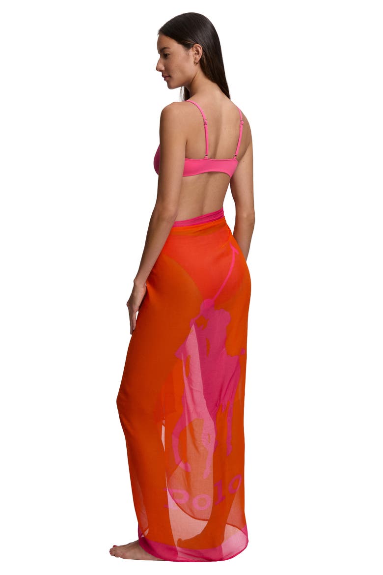 Pony Cover-Up Pareo, Alternate, color, SAILING ORANGE