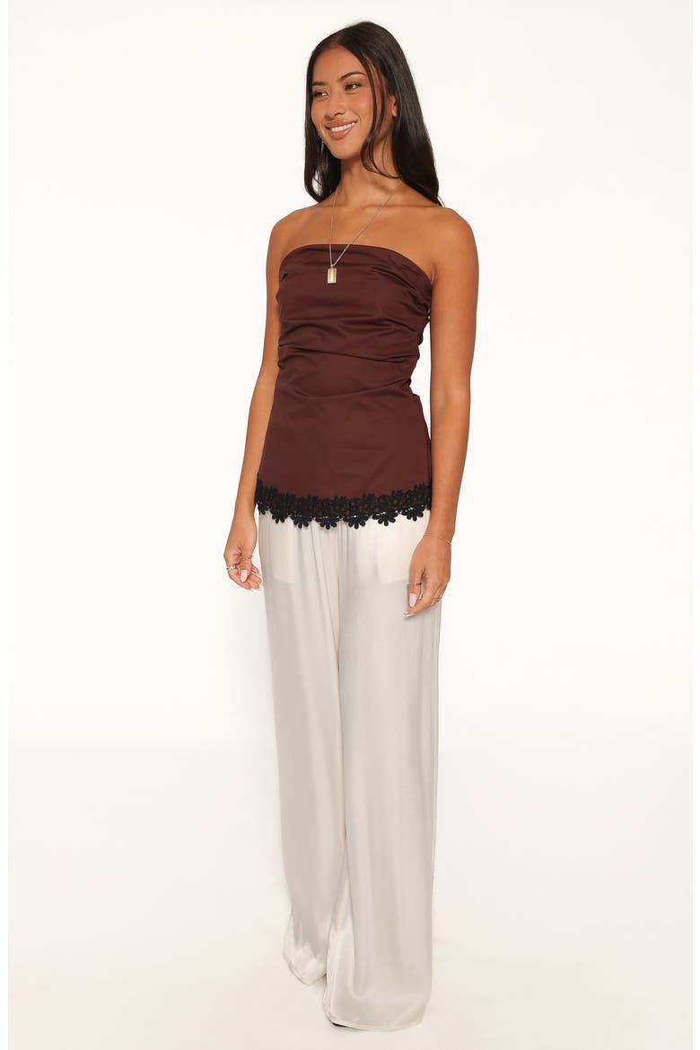 Shiloh Strapless Top, Alternate, color, CHOCOLATE