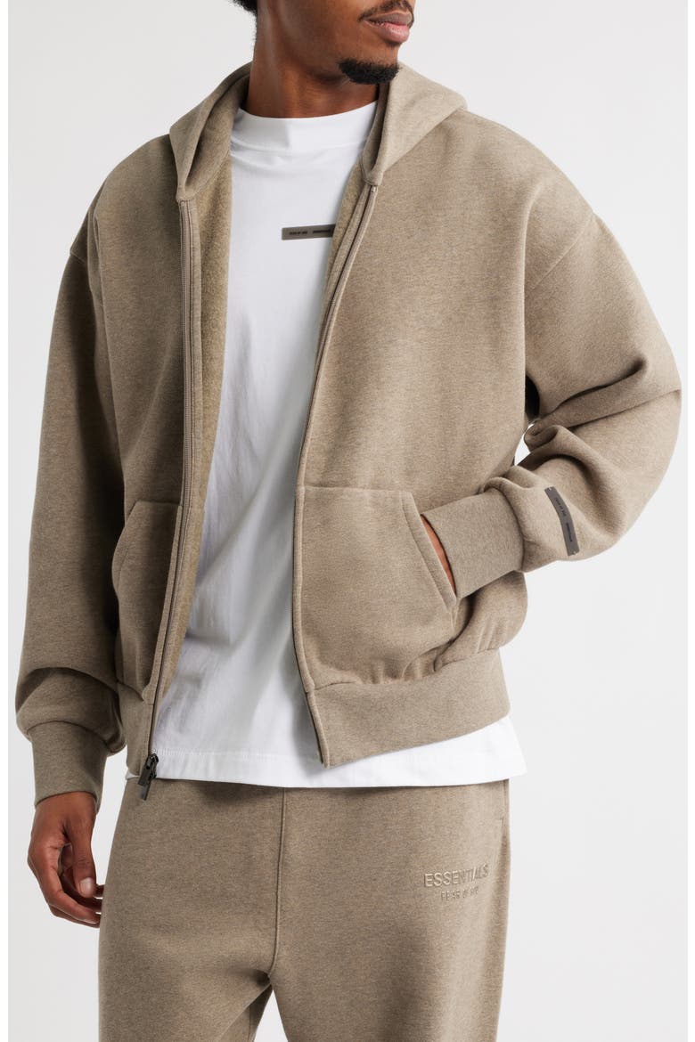 Fear of God Essentials Classic Fit Fleece Zip Hoodie (Men) | Nordstrom