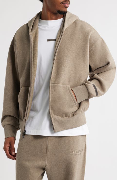国内発送☆FEAR OF GOD☆CLASSIC FIT FLEECE ZIP UP Fear of God - Classic Fit Fleece Zip Up Hoodie in Jet Black