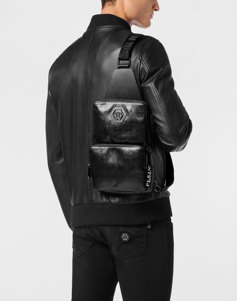 Nappa Cross Body Bag Embossed Monogram Men