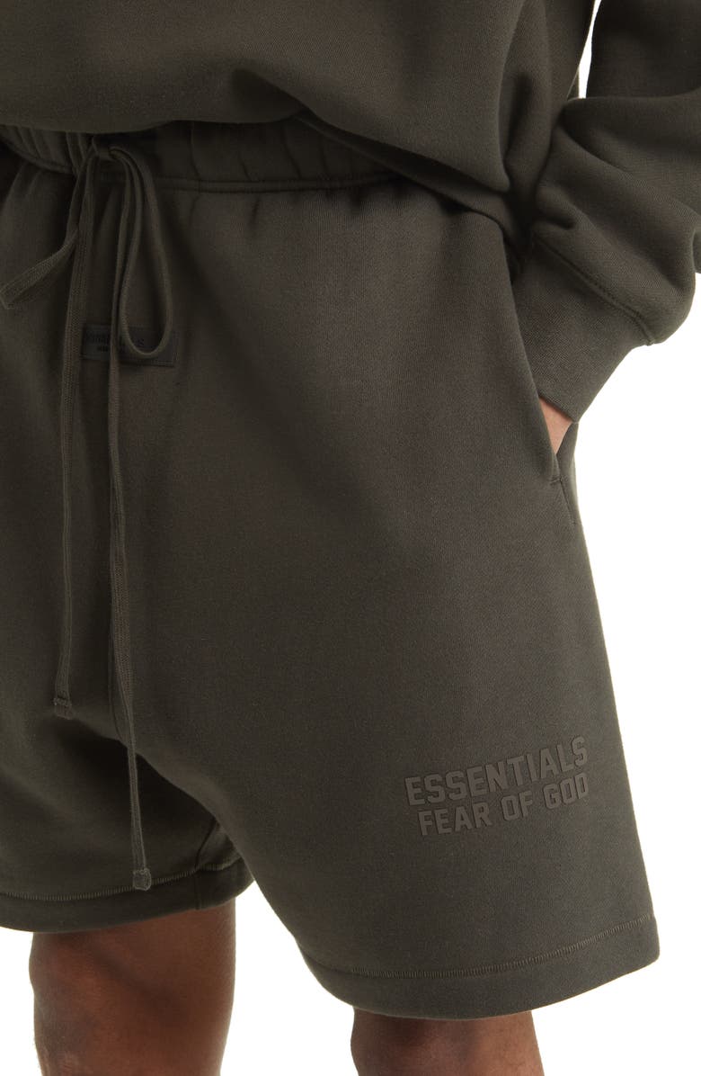 Fear of God Essentials Essentials Cotton Blend Drawstring Shorts, Alternate, color, 