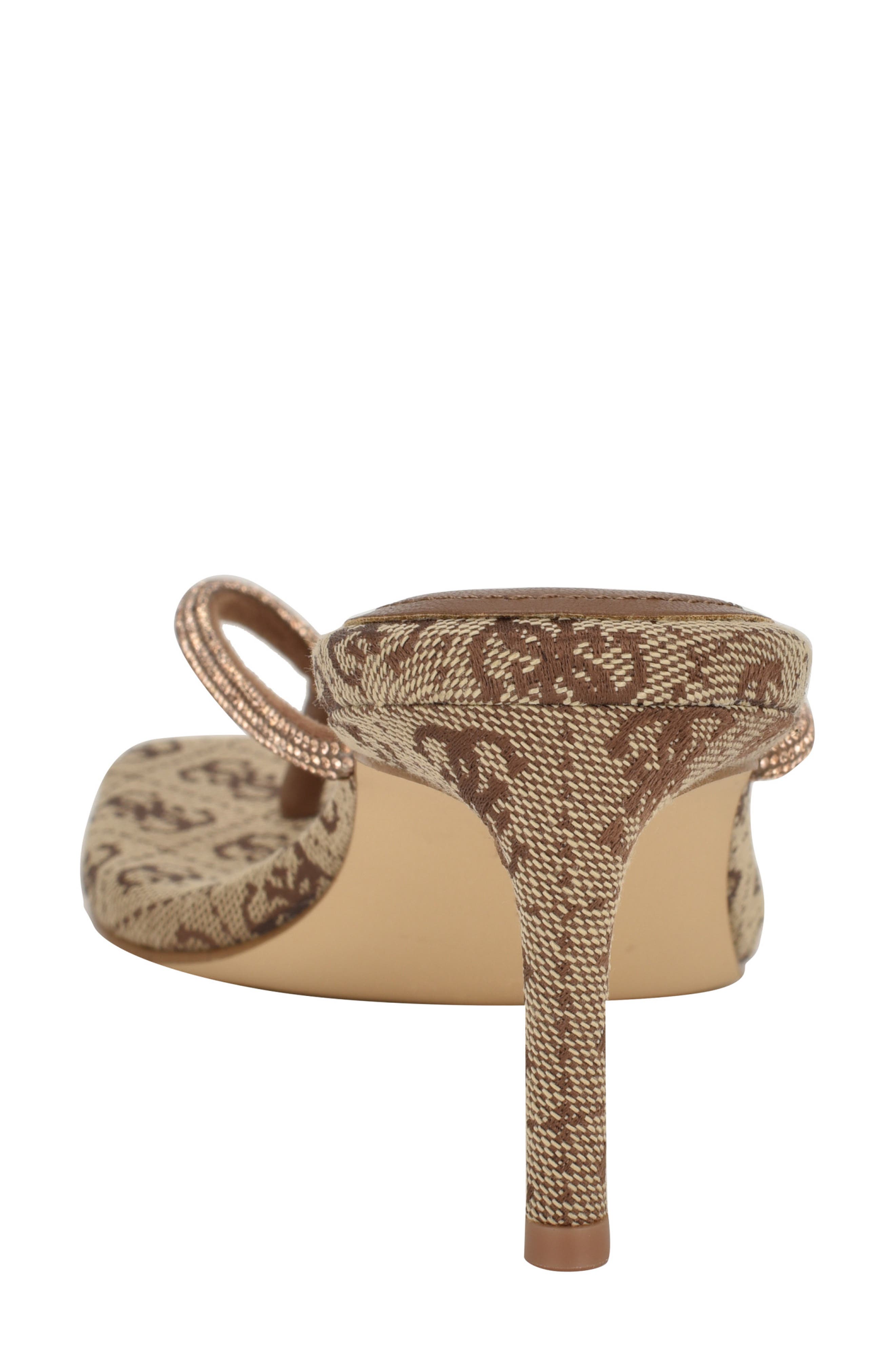 Crystal Embellished Sandal, Alternate, color, BROWN/ GOLD