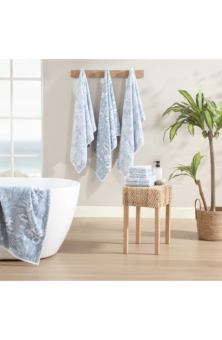 Tommy Bahama Art of Palms 6-Piece Towel Set, Alternate, color, Light Pastel Blue
