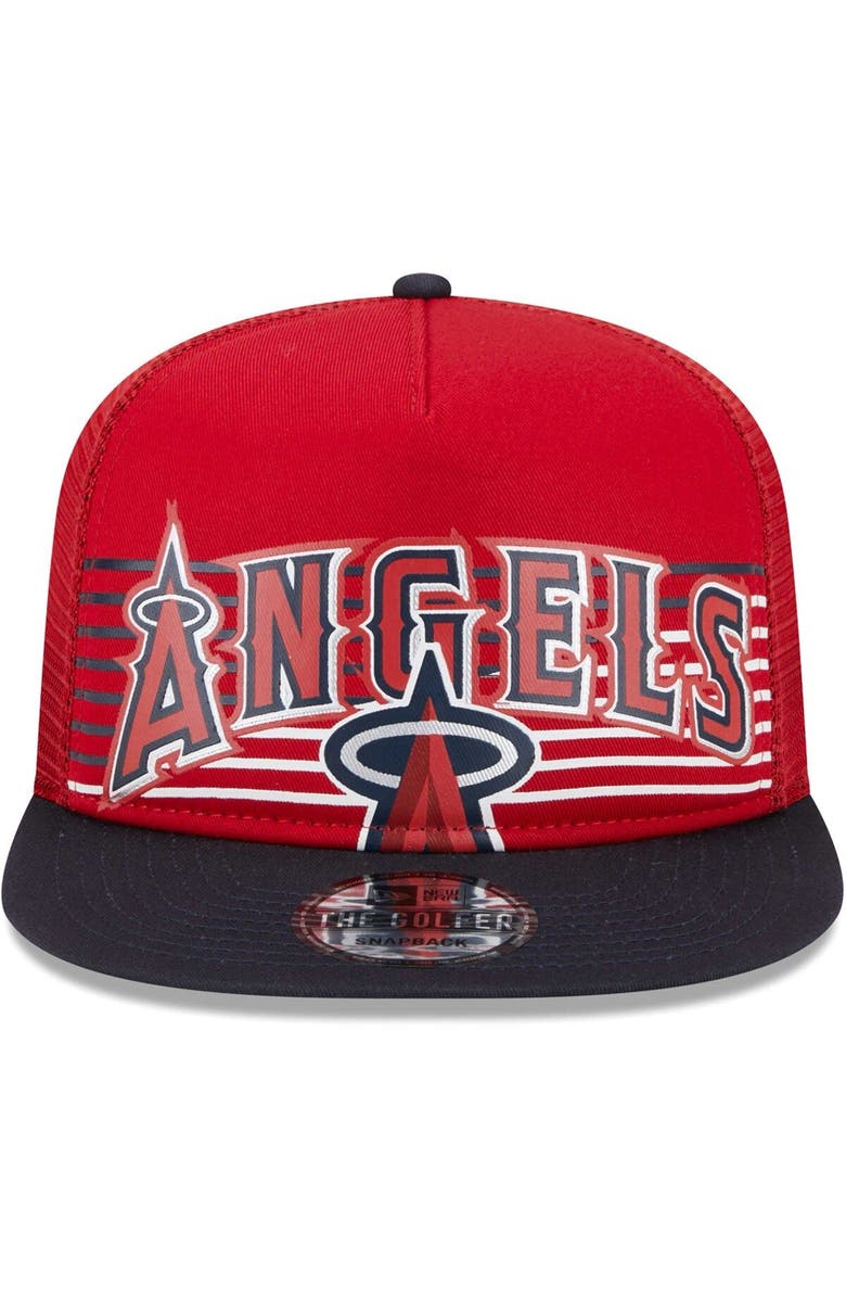 New Era Men's New Era Red Los Angeles Angels Speed Golfer Trucker Snapback Hat, Alternate, color, Red