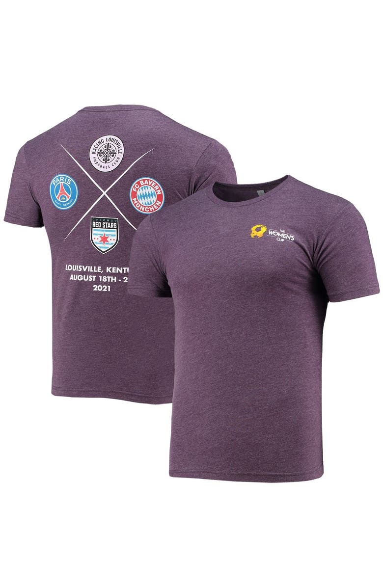 BAYERN MUNICH Men's Purple 2021 The Women's Cup Tri-Blend T-Shirt, Main, color, 