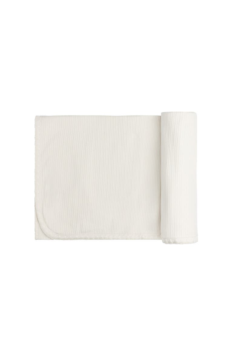 Whip Stitch Collection - Blanket, Main, color, Ivory