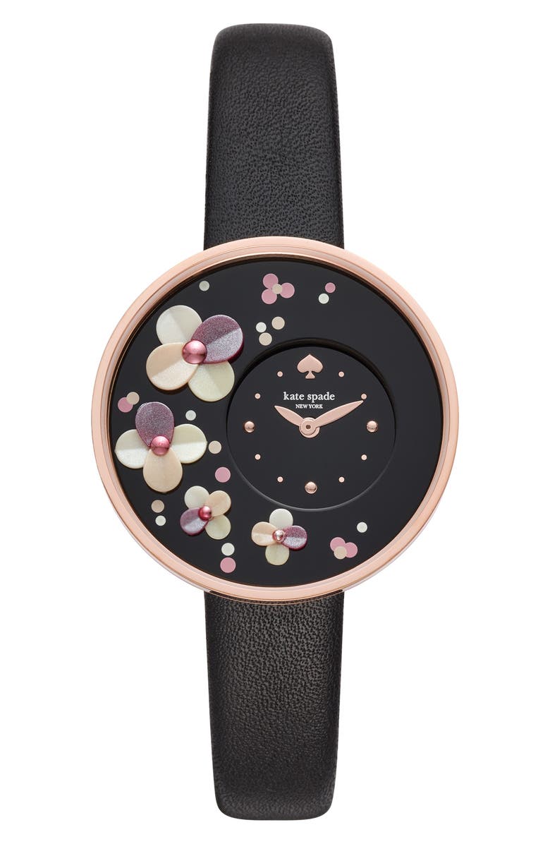 Kate Spade New York metro leather strap watch, 36mm, Main, color,