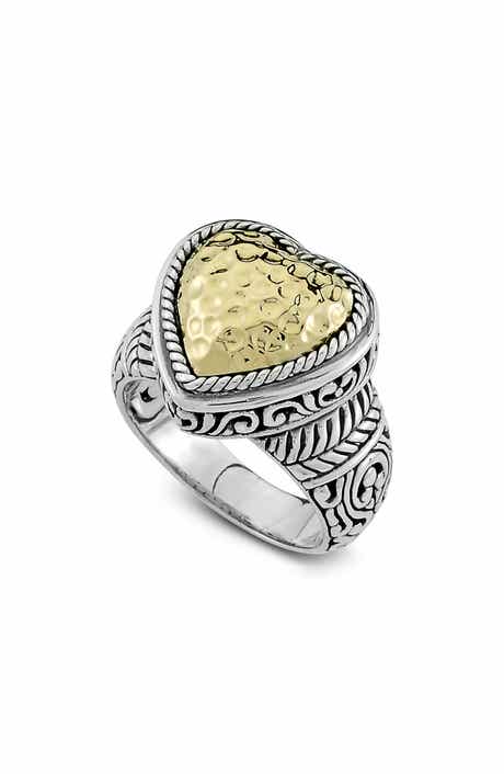 SAMUEL B. Hammered Heart Ring