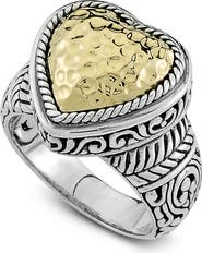 SAMUEL B. Hammered Heart Ring